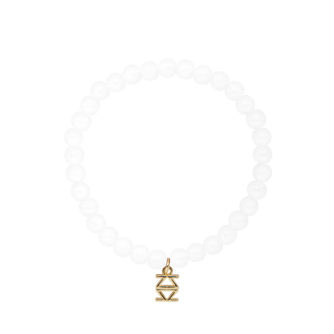 Leanna Small Glass Bead Stretch Bracelet