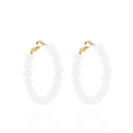 Glass Bead Hoop Earring