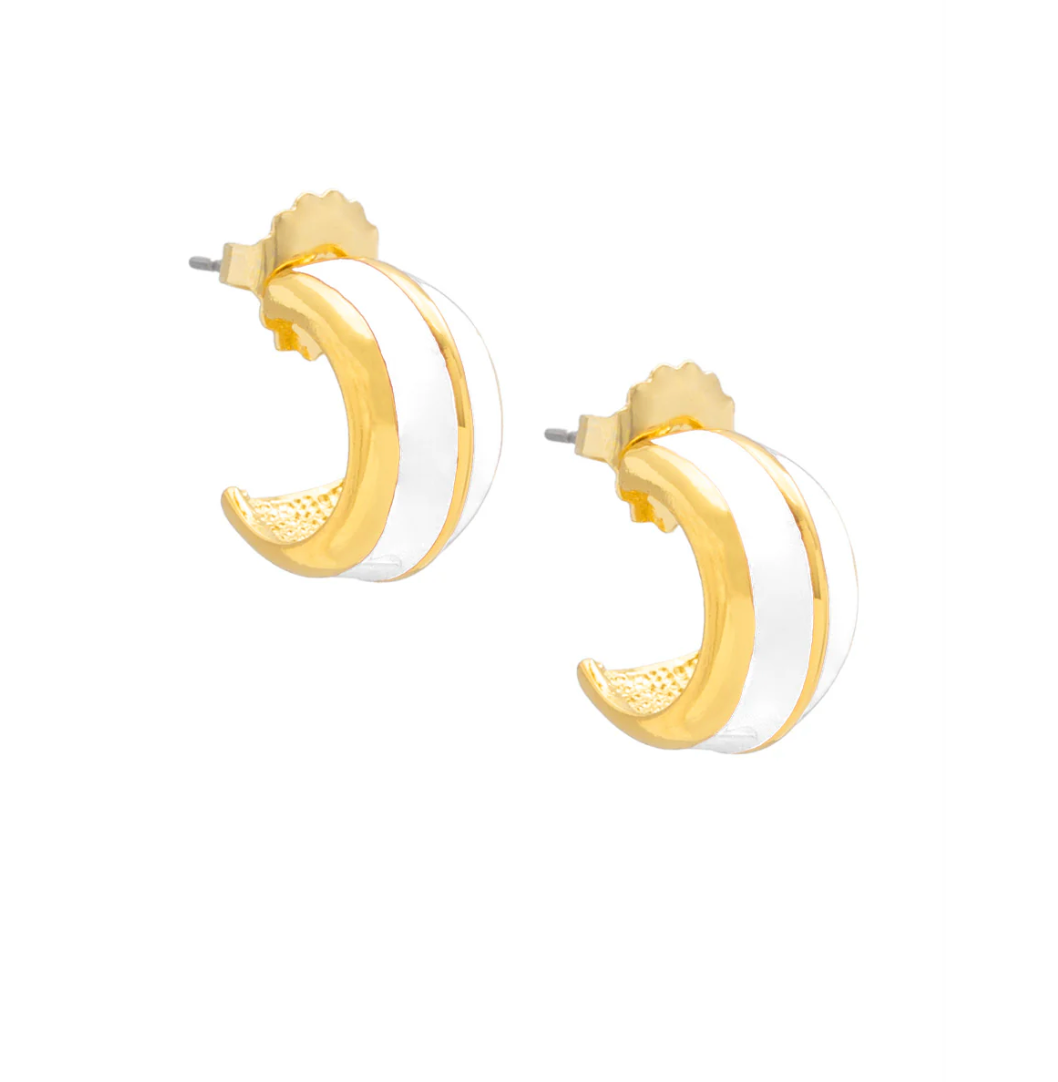 Enamel Huggie Earring