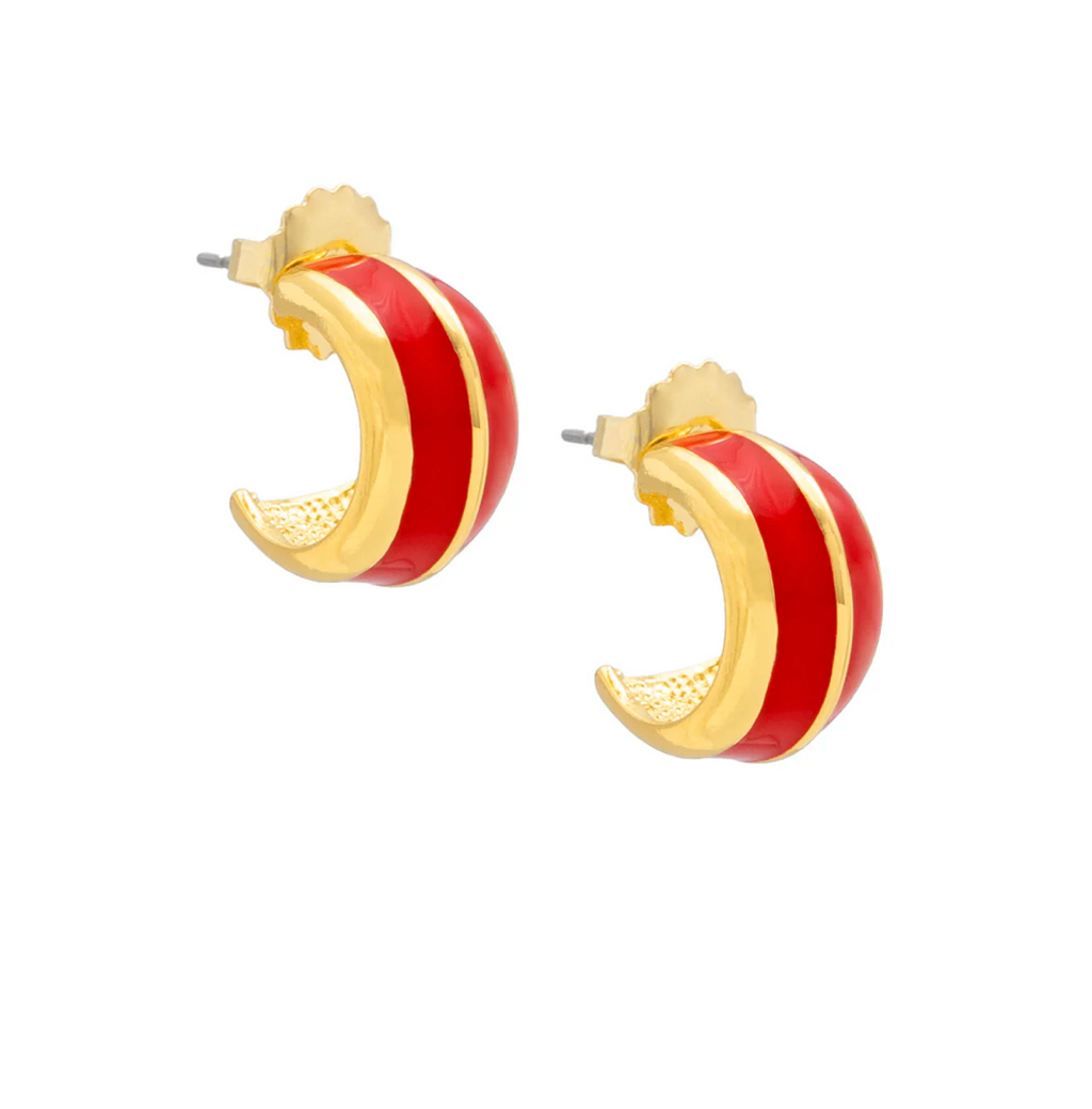 Enamel Huggie Earring