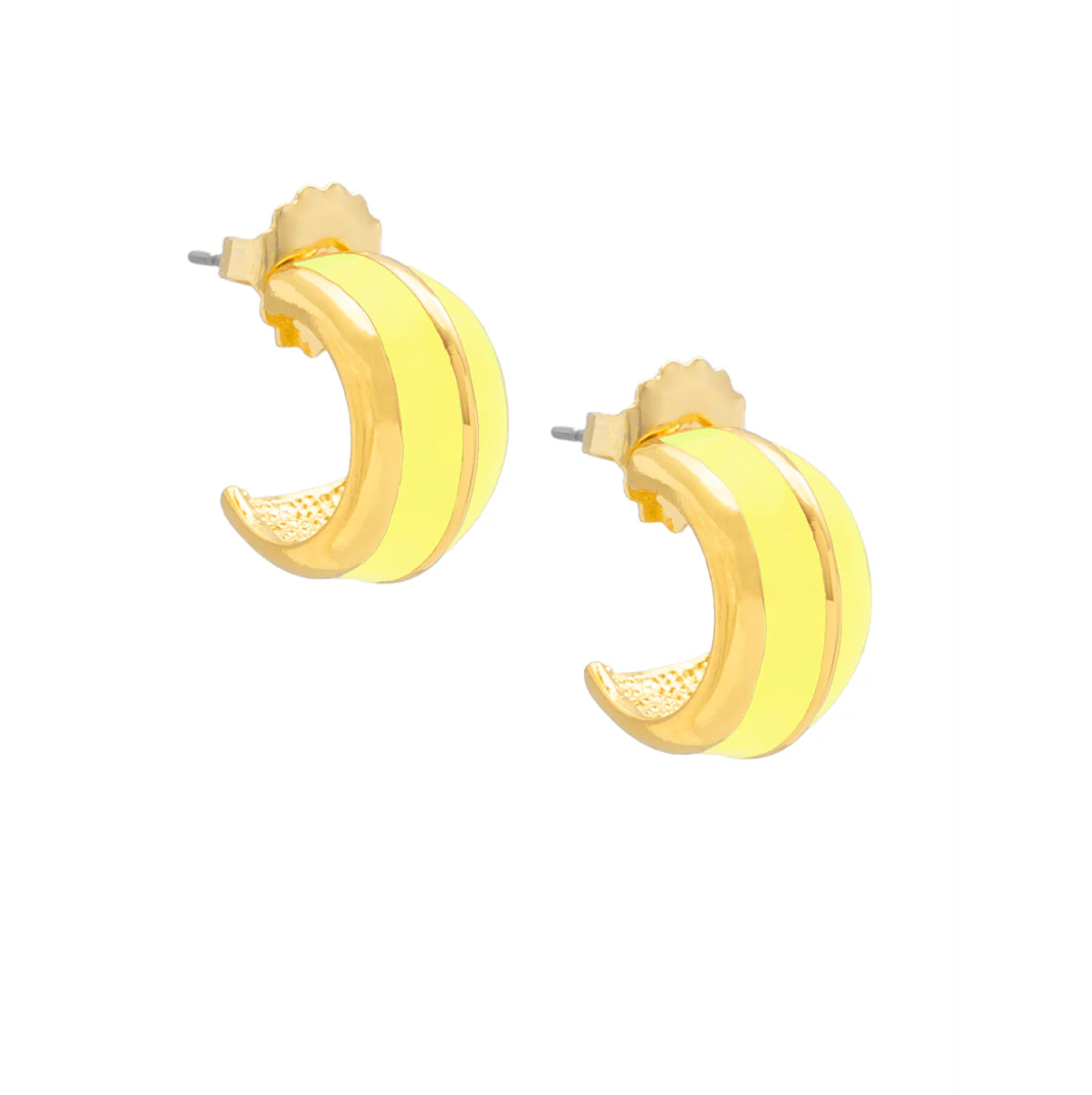 Enamel Huggie Earring
