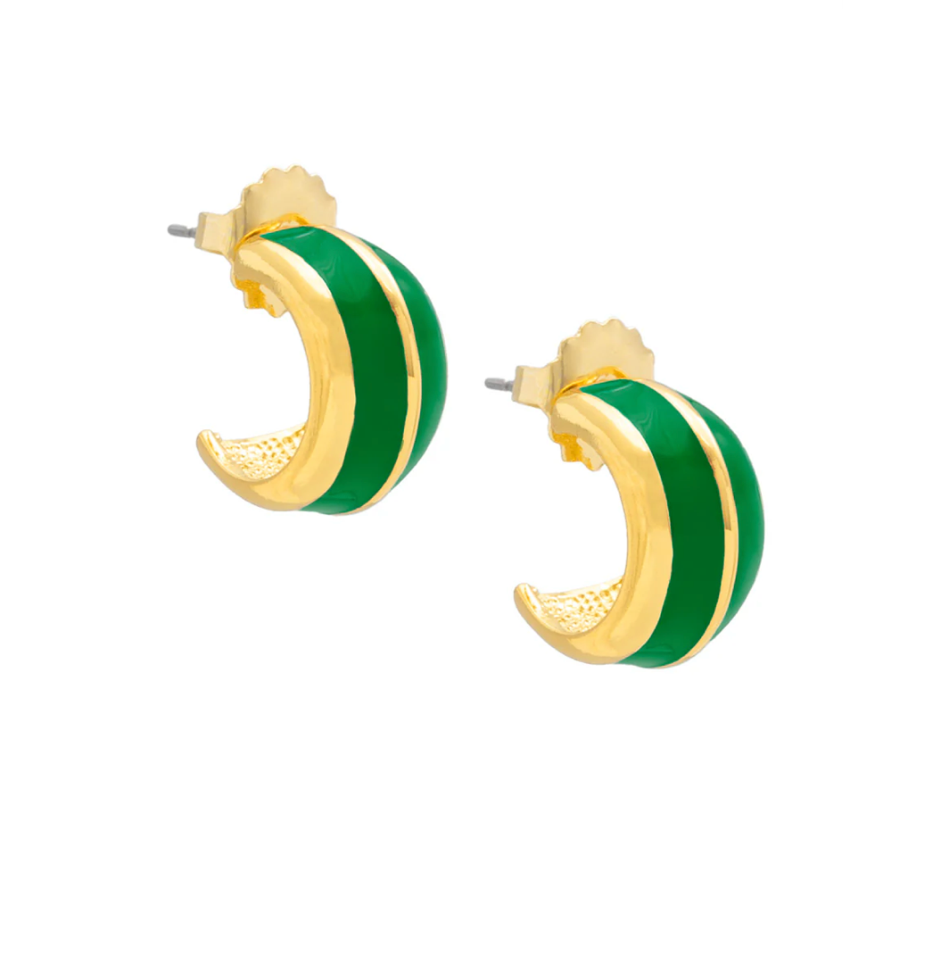 Enamel Huggie Earring