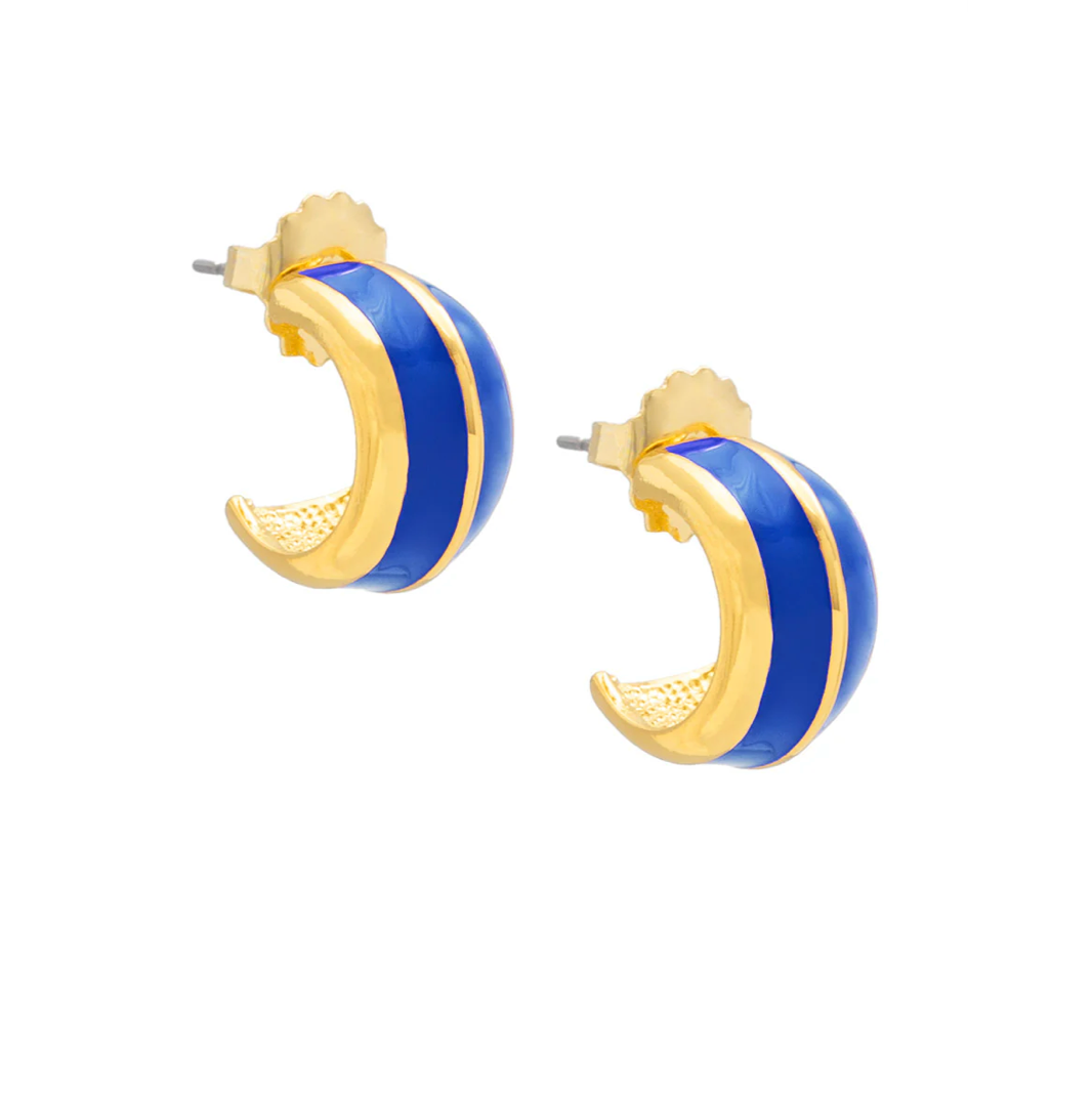 Enamel Huggie Earring