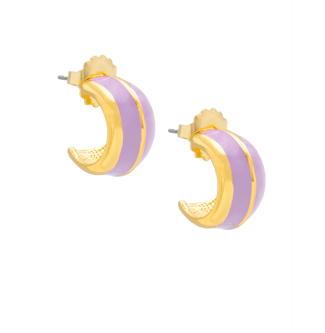 Enamel Huggie Earring
