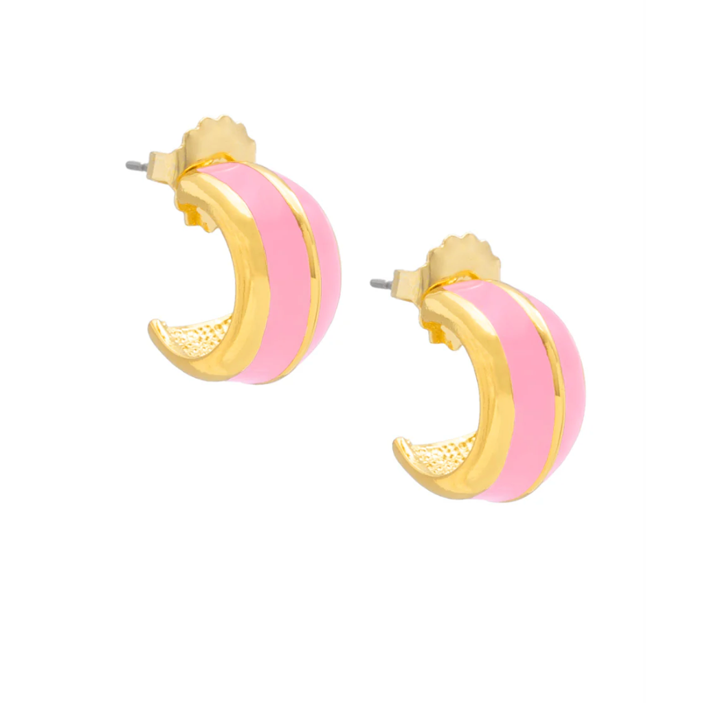Enamel Huggie Earring
