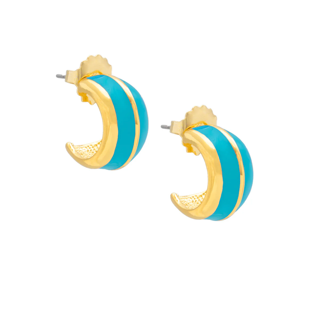 Enamel Huggie Earring