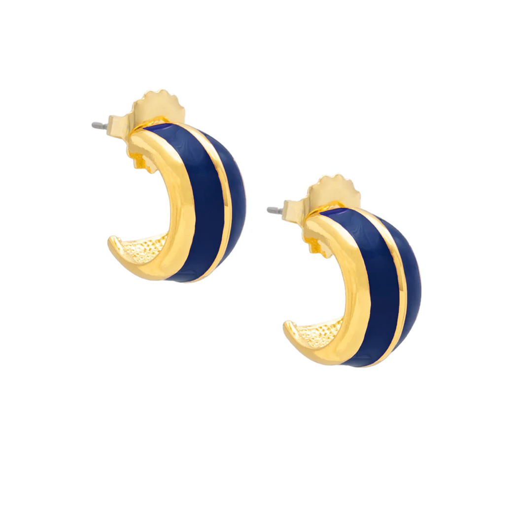 Enamel Huggie Earring