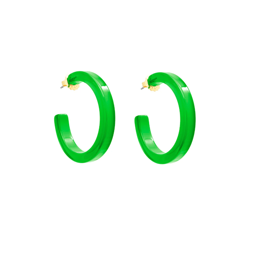 Resin Hoop Earring
