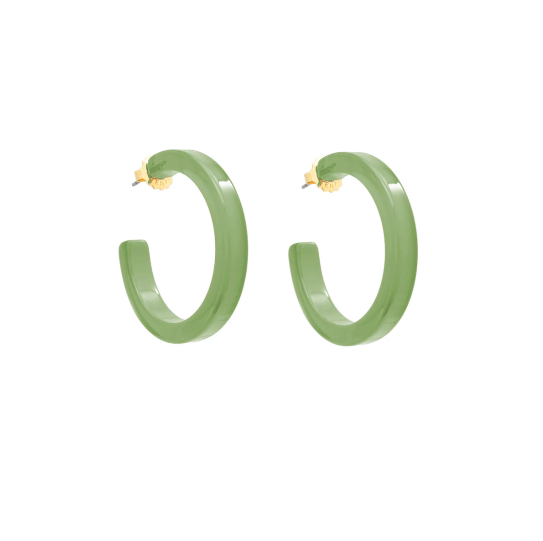 Resin Hoop Earring