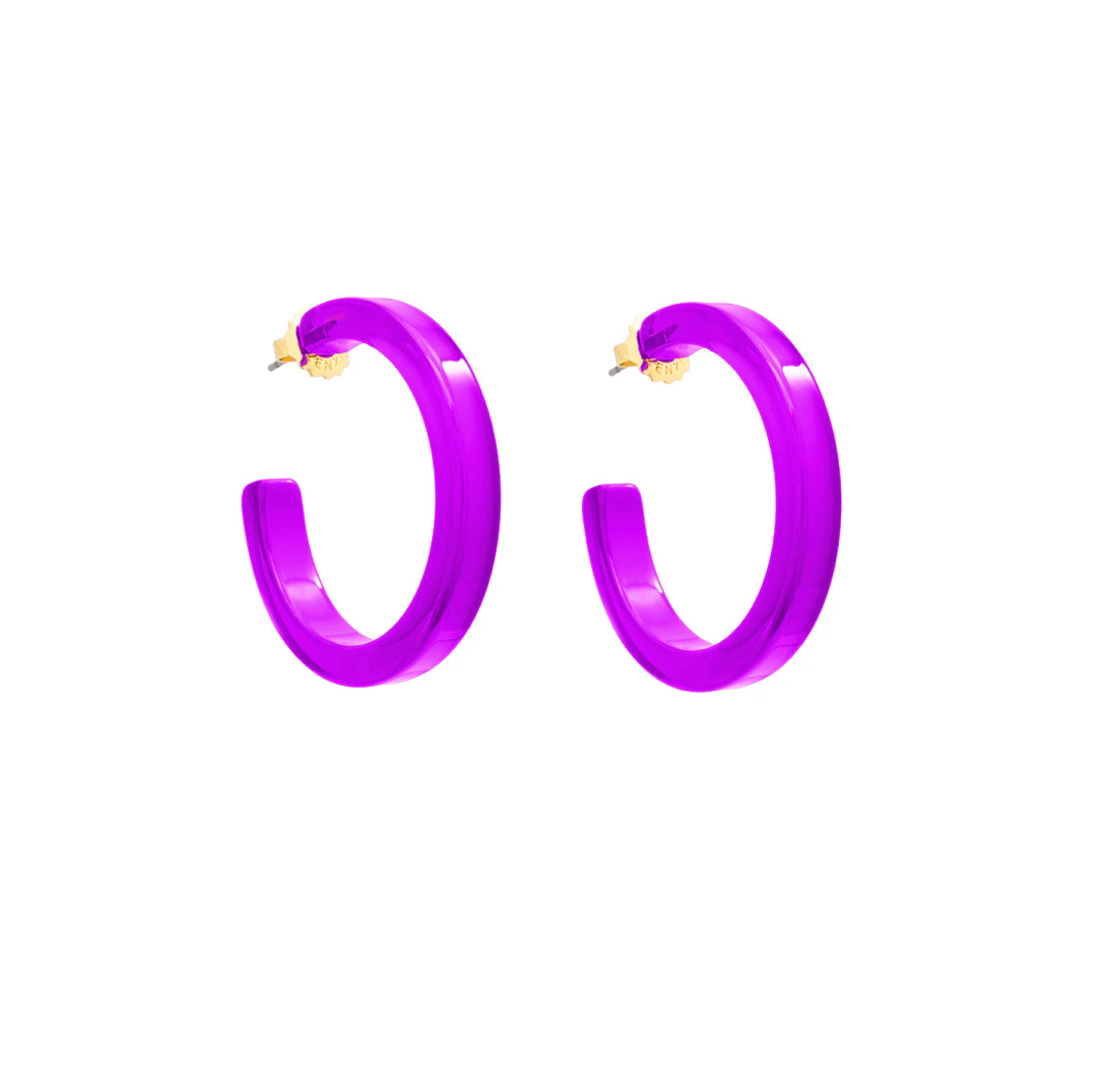 Resin Hoop Earring