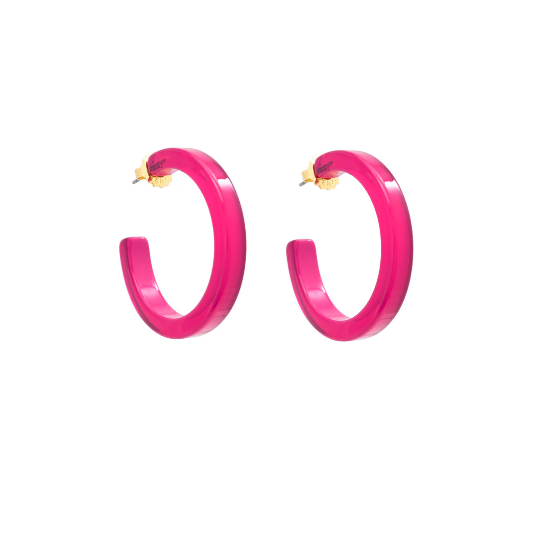 Resin Hoop Earring