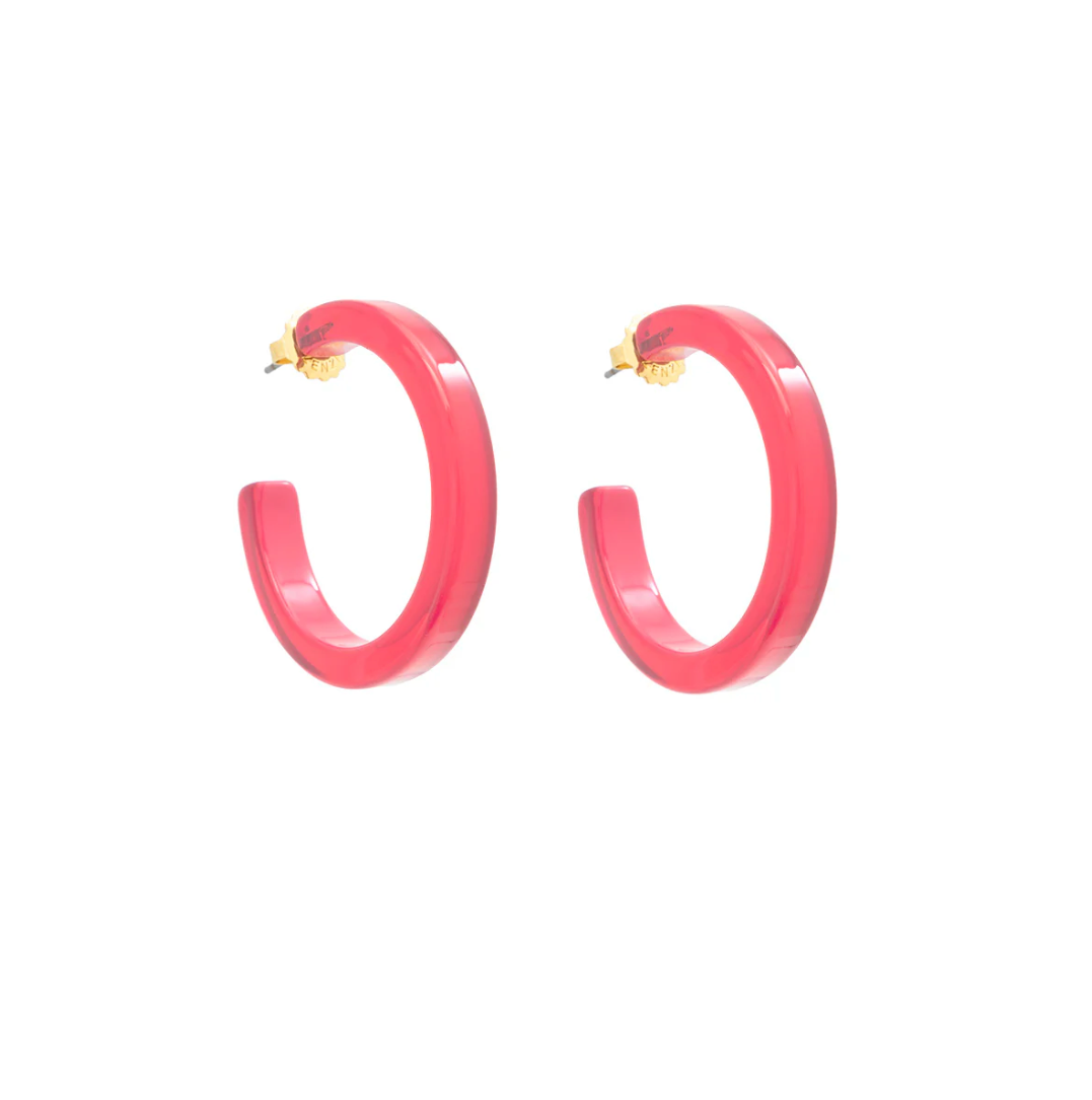 Resin Hoop Earring