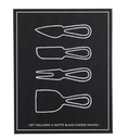 Matte Black Cheese Knives Book Box
